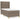 Pat box spring cu saltea, gri taupe, 90x200 cm, textil