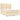 Pat box spring cu saltea, crem, 140x200 cm, textil
