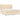 Pat box spring cu saltea, crem, 160x200 cm, material textil