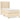 Pat box spring cu saltea, crem, 100x200 cm, textil