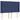 Pat continental cu saltea, albastru, 140x200cm, material textil