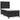 Pat box spring cu saltea, negru, 100x200 cm, piele ecologică