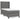 Pat box spring cu saltea, gri, 100x200 cm, piele ecologică