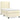 Pat box spring cu saltea, crem, 80x200 cm, piele ecologică