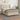 Pat box spring cu saltea, crem, 140x190 cm, piele ecologică