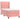 Pat box spring cu saltea, roz, 80x200 cm, catifea