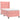 Pat box spring cu saltea, roz, 90x190 cm, catifea