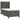 Pat box spring cu saltea, gri închis, 100x200 cm, catifea