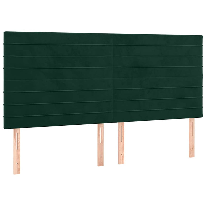 Pat box spring cu saltea, verde închis, 200x200 cm, catifea