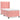 Pat box spring cu saltea, roz, 90x190 cm, catifea
