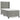 Pat box spring cu saltea, gri deschis, 100x200 cm, catifea