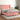 Pat box spring cu saltea, roz, 140x200 cm, catifea