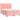 Pat box spring cu saltea, roz, 140x190 cm, catifea