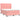 Pat box spring cu saltea, roz, 140x190 cm, catifea