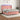 Pat continental cu saltea & LED, roz, 120x200 cm, catifea