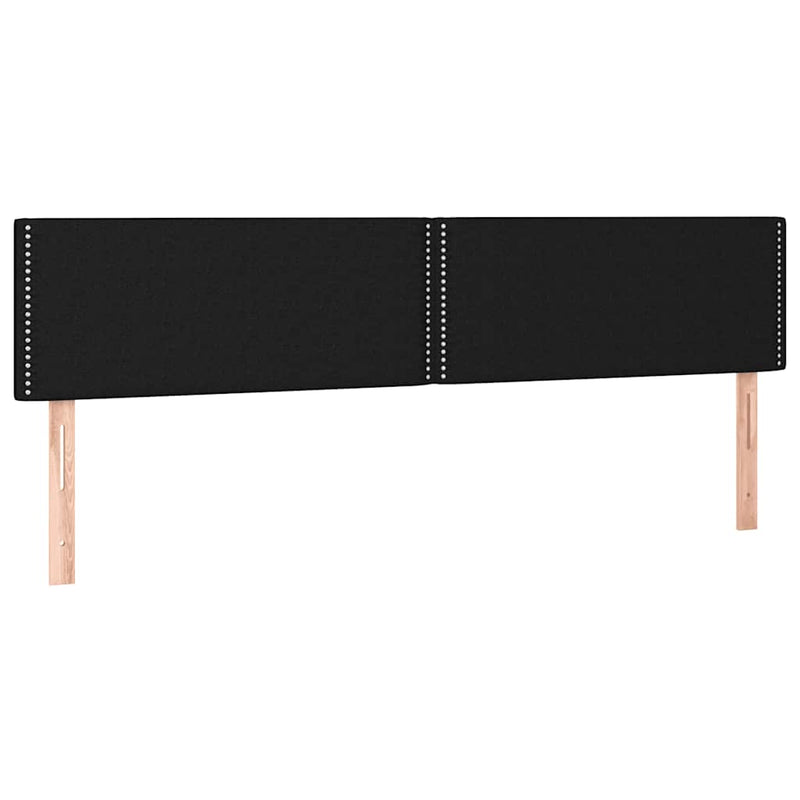 Pat cu arcuri, saltea și LED, negru, 200x200 cm, textil