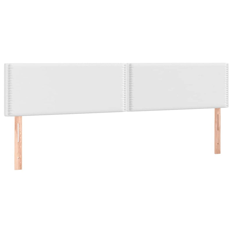 Pat cu arcuri, saltea și LED, alb, 200x200 cm, piele ecologică