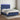 Pat cu arcuri, saltea și LED, albastru, 140x190 cm, textil