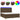 Pat cu arcuri, saltea și LED, maro închis, 180x200 cm, textil