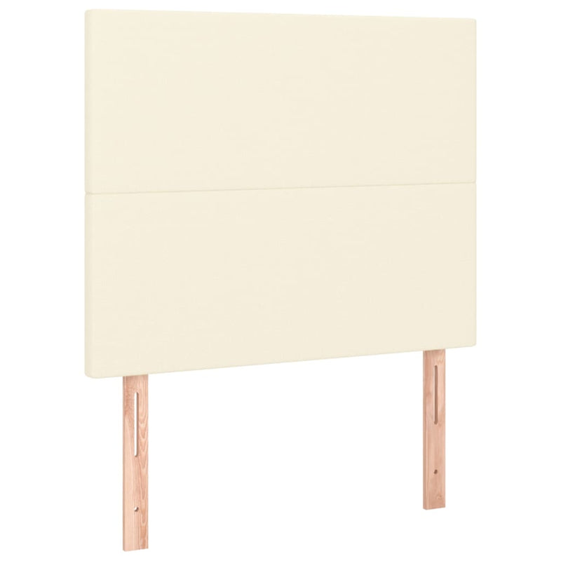 Pat cu arcuri, saltea și LED, crem, 90x200 cm, piele ecologică