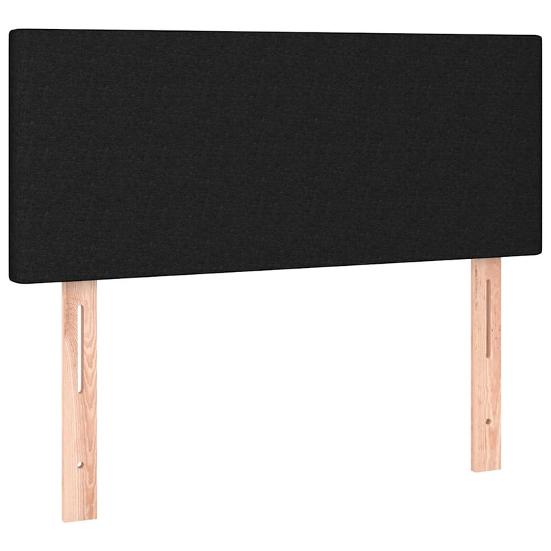Pat box spring cu saltea, negru, 80x200 cm, textil