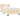 Pat box spring cu saltea, crem, 90x200 cm, textil
