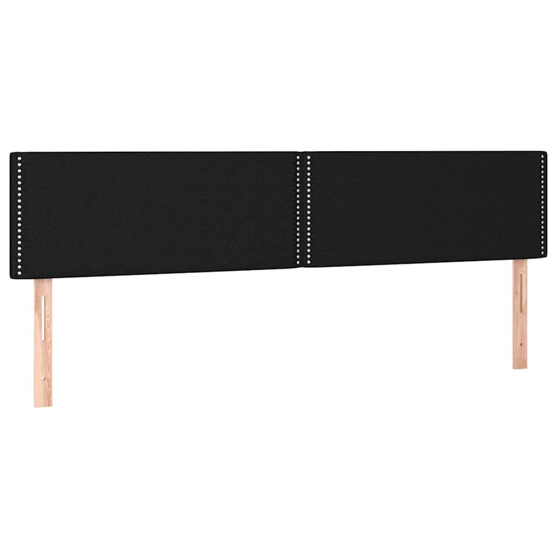 Pat box spring cu saltea, negru, 160x200 cm, material textil
