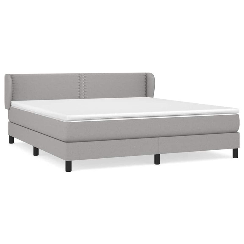 Pat continental, gri deschis, 180x200 cm, material textil