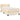 Pat box spring cu saltea, crem, 90x190 cm, textil