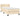 Pat box spring cu saltea, crem, 90x190 cm, textil