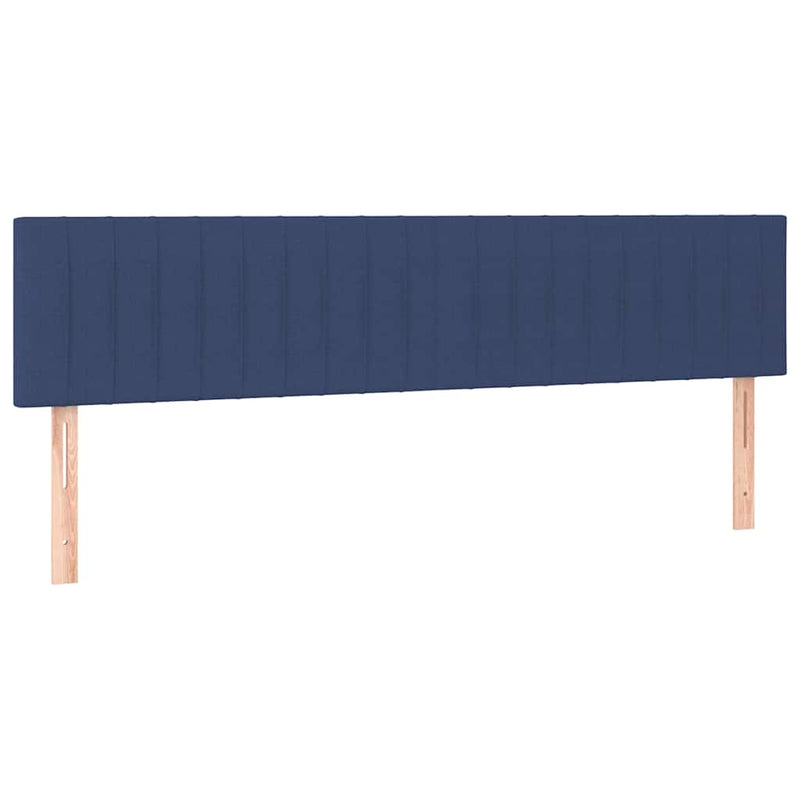 Pat box spring cu saltea, albastru, 200x200 cm, textil