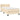 Pat box spring cu saltea, crem, 90x190 cm, textil