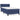 Pat box spring cu saltea, albastru, 90x190 cm, textil