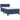 Pat box spring cu saltea, albastru, 90x190 cm, textil