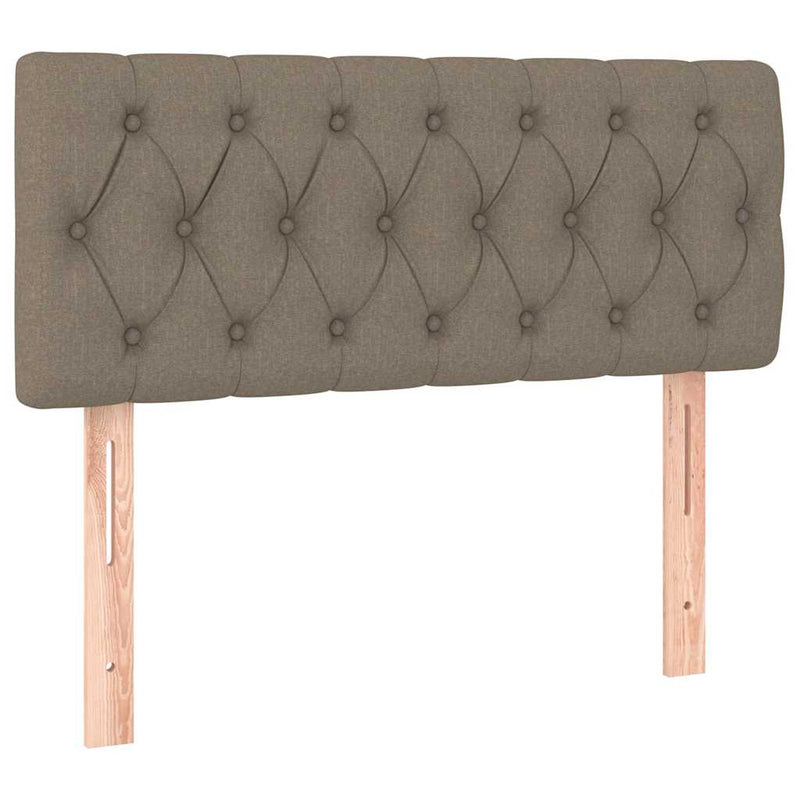 Pat box spring cu saltea, gri taupe, 100x200 cm, textil