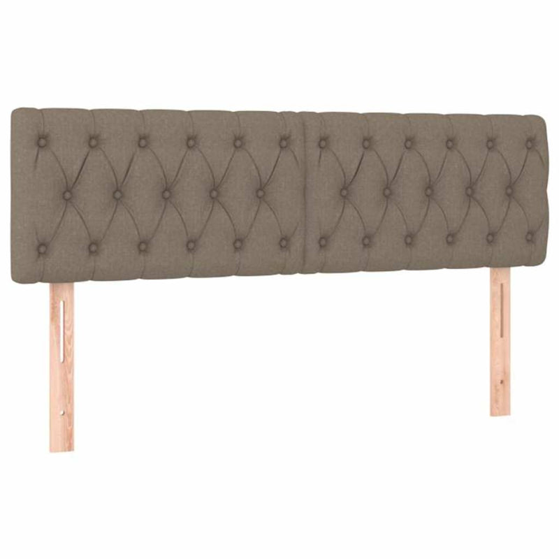 Pat box spring cu saltea, gri taupe, 140x200 cm, textil