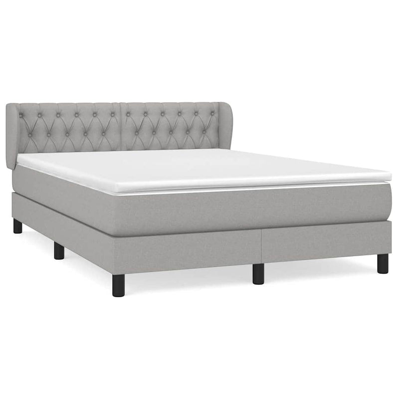 Pat continental, gri deschis, 140x200 cm, material textil