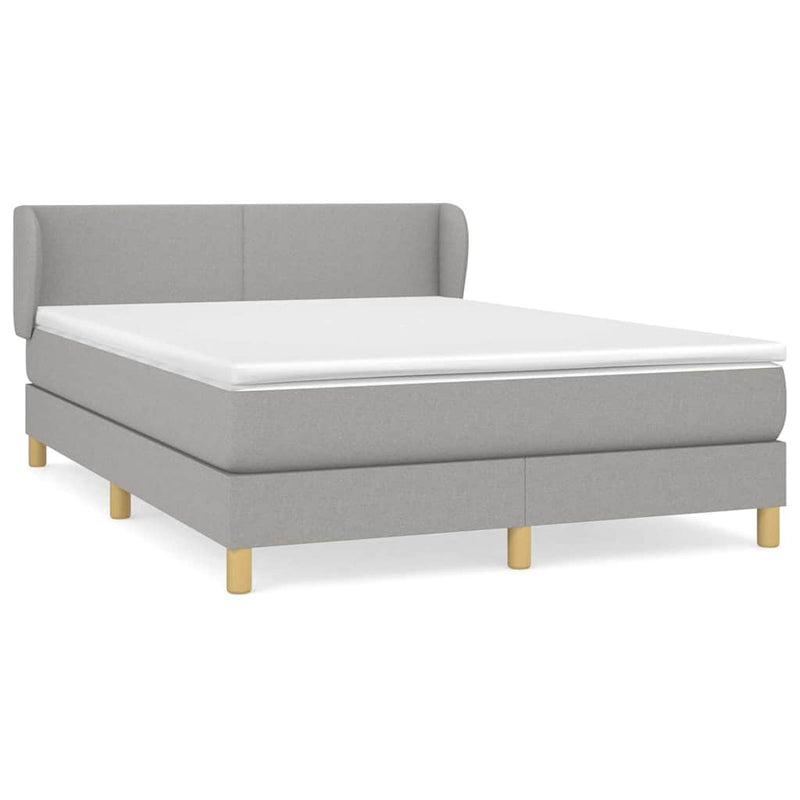 Pat continental, gri deschis, 140x200 cm, material textil