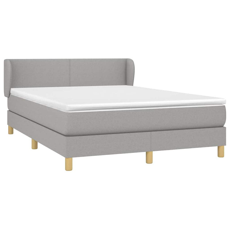 Pat continental, gri deschis, 140x200 cm, material textil
