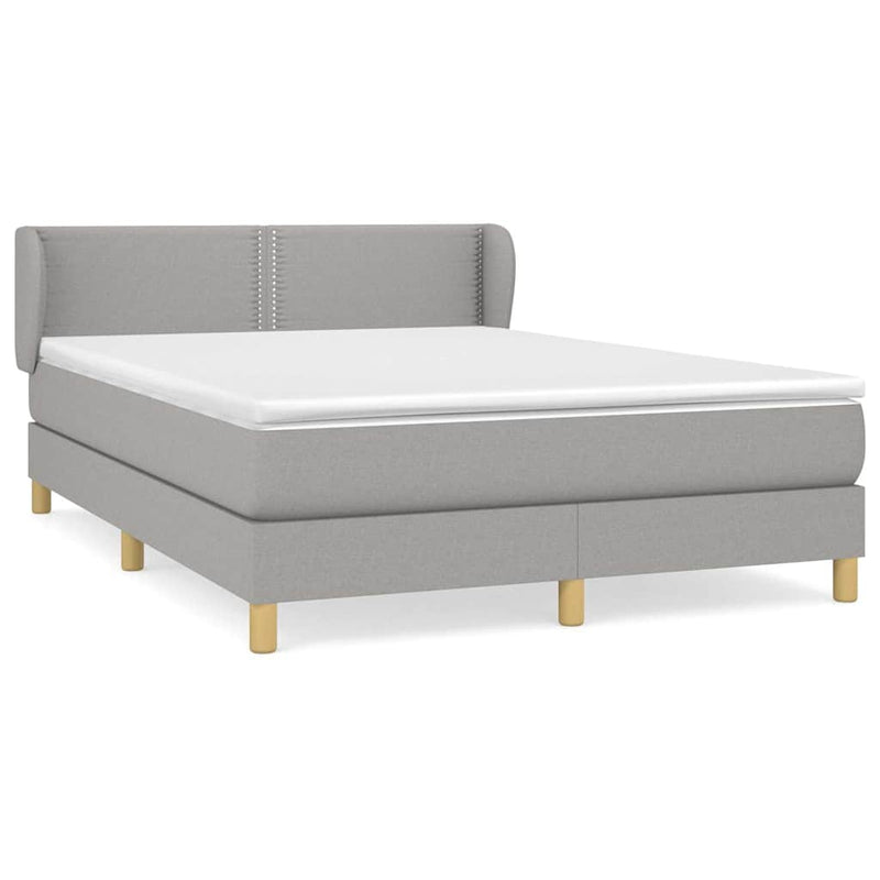 Pat continental, gri deschis, 140x200 cm, material textil