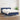 Pat continental cu saltea, albastru, 140x200cm, material textil