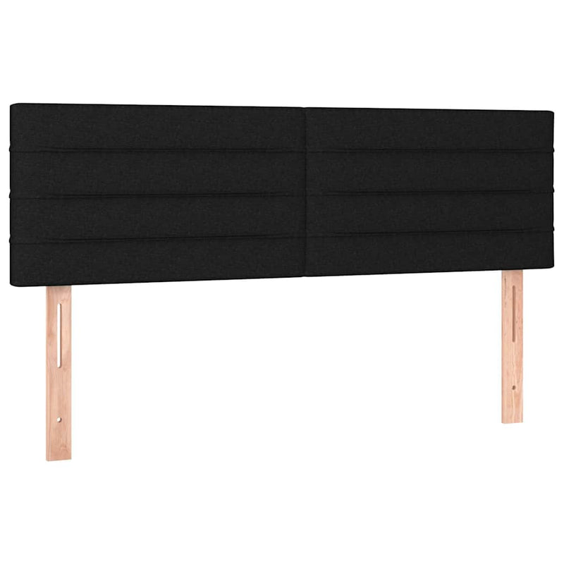 Pat box spring cu saltea, negru, 140x190 cm, textil