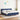Pat continental cu saltea, albastru, 160x200cm, material textil