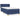 Pat box spring cu saltea, albastru, 80x200 cm, textil