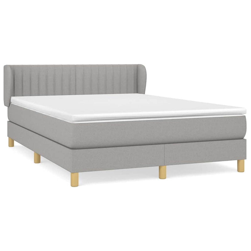Pat continental, gri deschis, 140x200 cm, material textil