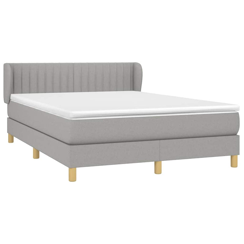 Pat continental, gri deschis, 140x200 cm, material textil