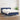 Pat continental cu saltea, albastru, 140x200cm, material textil