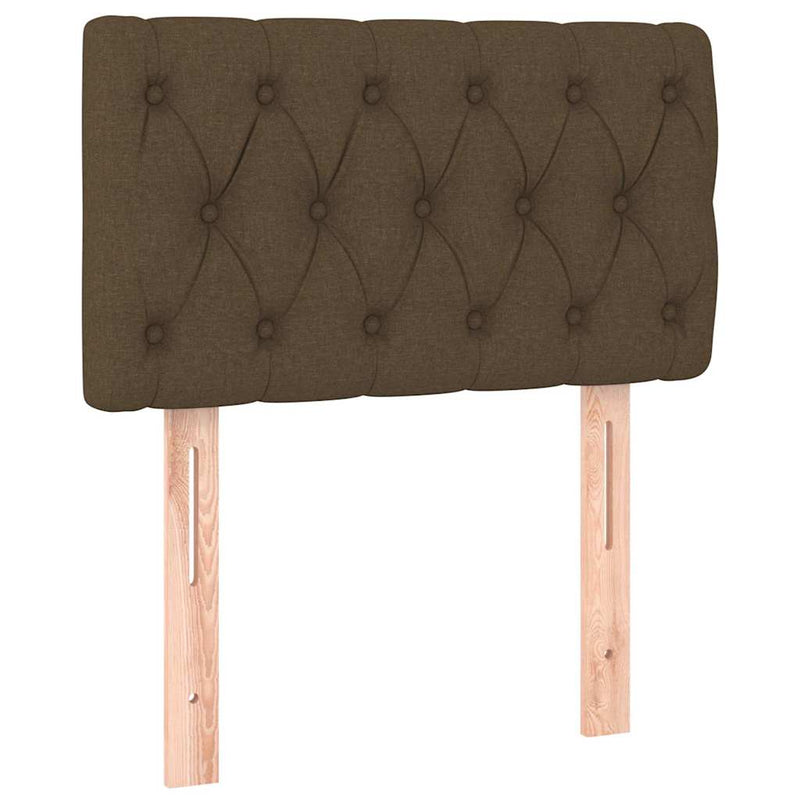 Pat box spring cu saltea, maro închis, 80x200 cm, textil