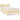 Pat box spring cu saltea, crem, 90x200 cm, textil