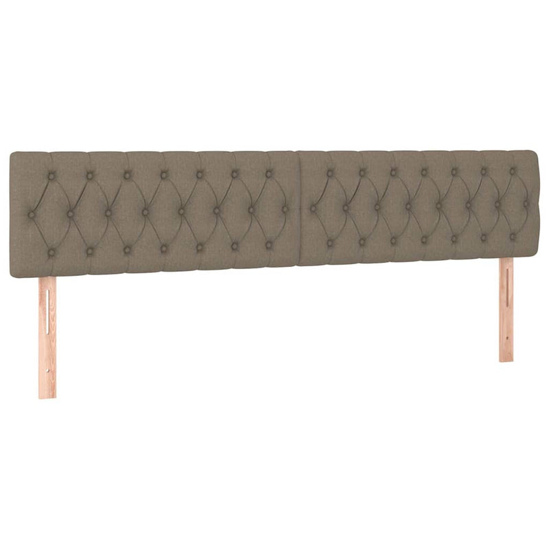 Pat continental cu saltea, gri taupe, 180x200 cm, textil